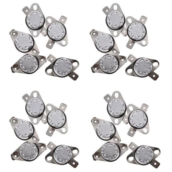 Thermostat KSD302T 105°C - Interrupteur De Sécurité NC, Réinitialisation Manuelle, Broches 6.3mm