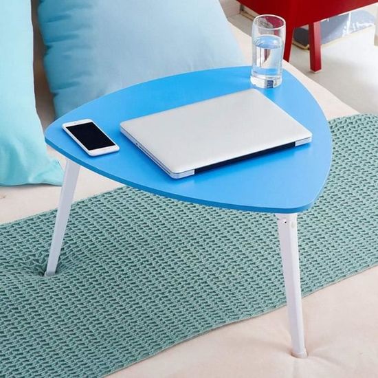 Pliable Pour SAIJI Table De Lit Pour Ordinateur Portable Pliante Réglable En Cuir Pvc Avec Tiroir De Rangement Deflecteur En Silicone Amovible Pour Lit Canape Sol Noir Tablette Pour