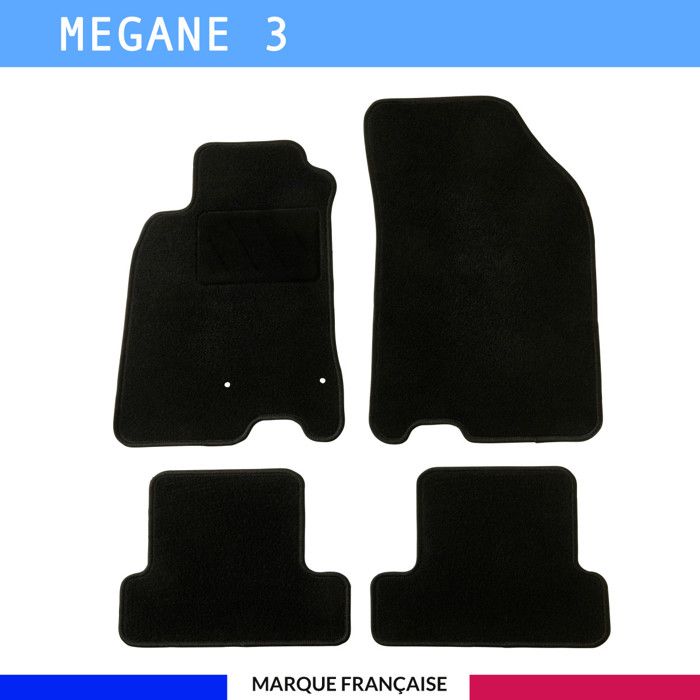 Tapis de voiture - Sur Mesure pour MEGANE 3 (2008 à 2016) - 4