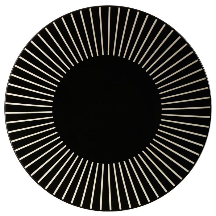 Assiette plate Sun - Diam. 27 cm - Noir