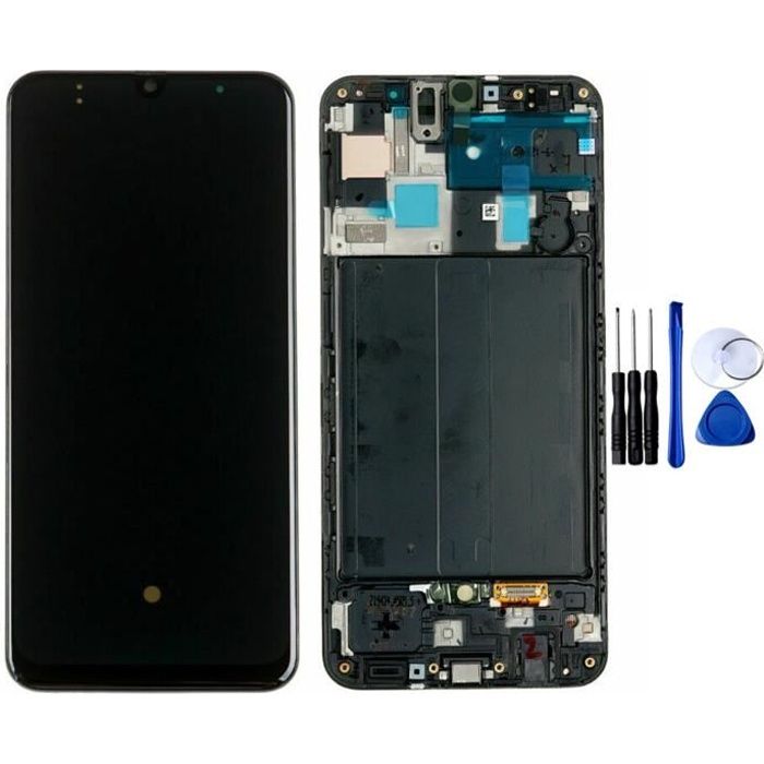 Ecran Complet Vitre Tactile Avec Chassis Compatible pour Samsung Galaxy A50 A505F / DS LCD A505F A505FD A505A