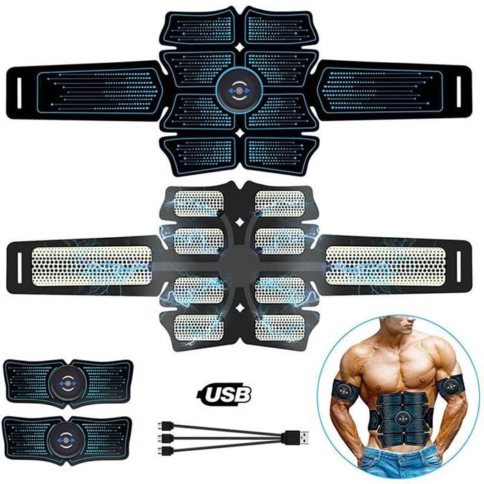CEINTURE D'ELECTROSTIMULATION Électrostimulation Abdominal Muscle Stimulateur De Muscle Entraîneur USB Vibrat ABS 195