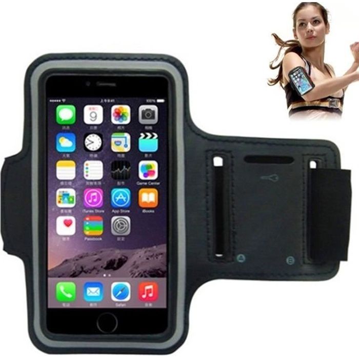 Etui Brassard Sweatproof Armband Pouch pour Apple iPhone 6 4.7 - (le Jogging / Gym / Vélo / Extérieur Sport etc) Noir