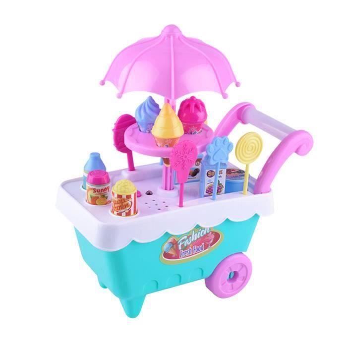 Jeu d'imitation Jouet Mini Chariot Crème Glacée Cadeau Fête Noël Jeux Dinette Enfant bes15411