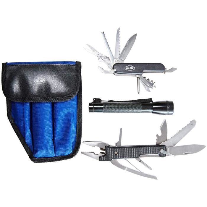 OTOTOP Camping Extérieur Kit Avec Multitool Lampe de Poche Incl. Couteau Sac