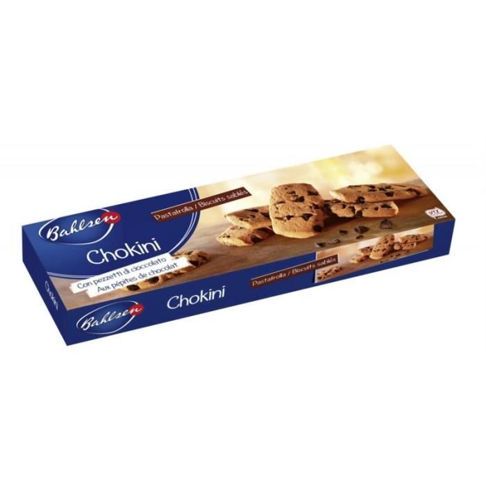 BAHLSEN - Chokini Biscuits Au Pépites De Chocolat Noir 125G - Lot De 4