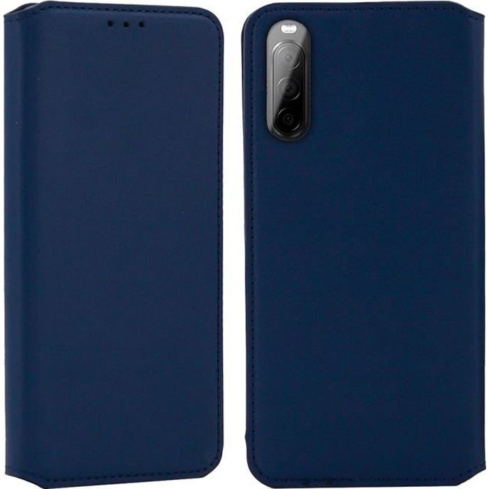 Coque Sony Xperia 10 III,Portefeuille Cuir PU - Bleu