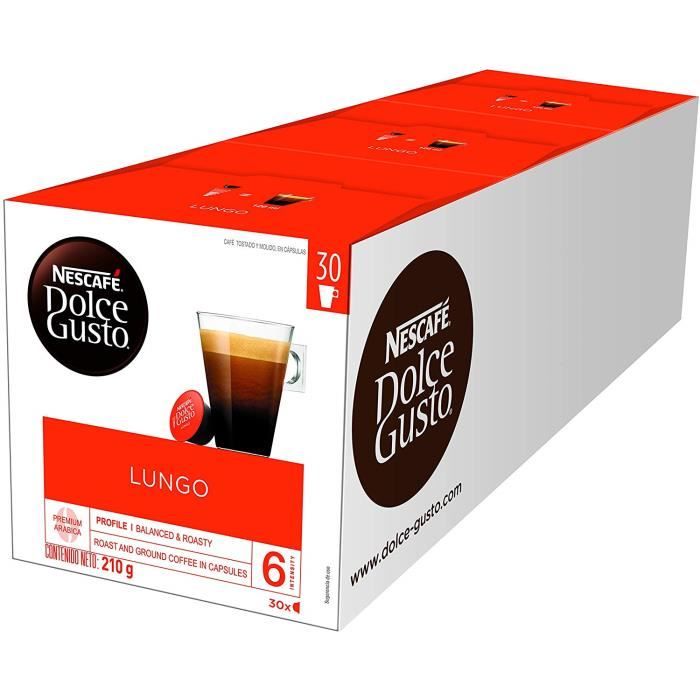 Nescafé Dolce Gusto Lungo - 90 Capsules (Pack de 3 boîtes XL x 30)