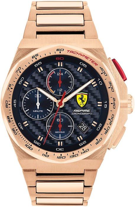 Ferrari - Montre Hommes - Quartz - Chronographe - Bracelet Acier inoxydable Ip-rosé - 0830833