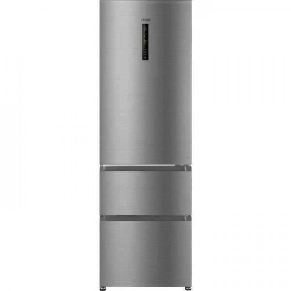 Refrigerateur - Frigo HAIER R3DF512DHJ - multi-portes - 330L (233+97) - Froid ventilé - L59.5 x H190,5 cm - Silver 198,000000 Gris