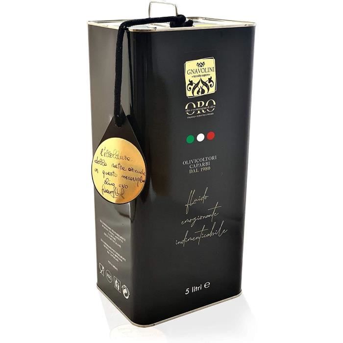 Huile D Olive - Vierge Extra Italienne De Gnavolini Raccolta Sapore | Bidon 5 Litres Evo Cuisine