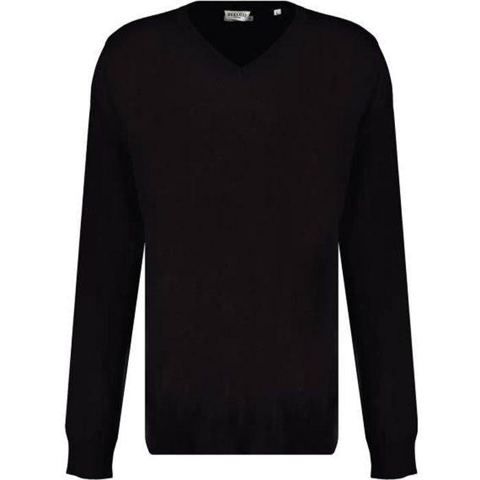 DEELUXE Pull col V en coton bio VIAN Black