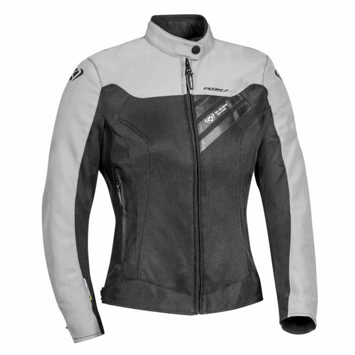 Blouson moto femme Ixon orion - noir/gris - M