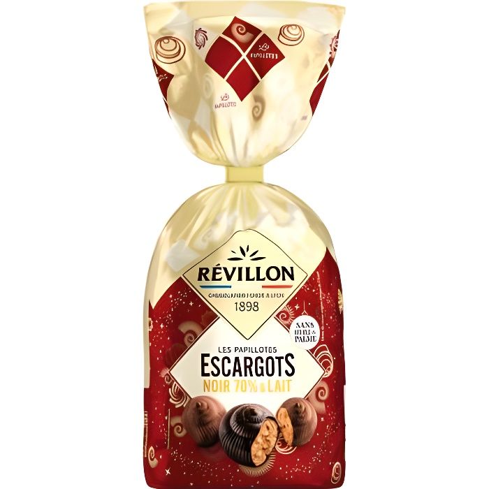 Papillotte escargot lait Noël Festif Revillon - 370g