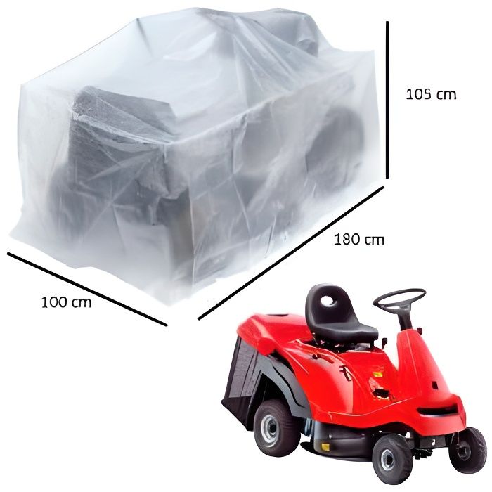 Housse bache de protection pour tondeuse autoportée 180 x 100 x 105 cm