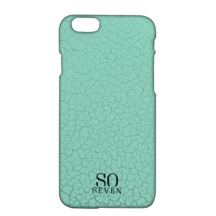 SO SEVEN Coque Graphic Pastel Craquelée Vert: Apple iPhone 6 / 6S / 7 / 8