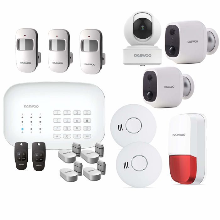 Système dalarme Daewoo SA611 WiFiGSM 13 accessoires 3 caméras 1 sirène