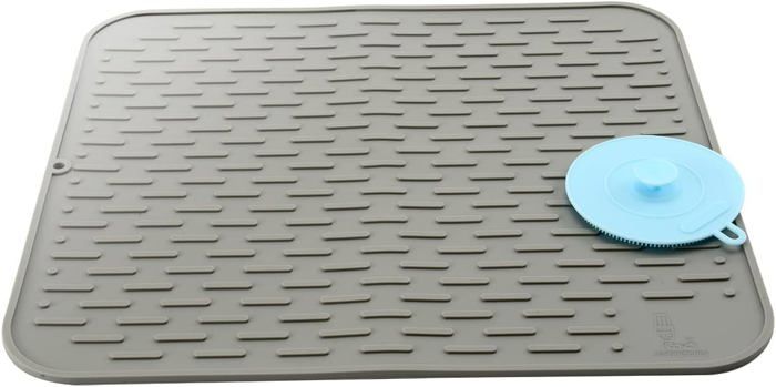 Tapis égouttoir En Silicone 50 X 70 Cm – Antidérapant, Lavable Au Lave-vaisselle, Pour évier Et Plan De Travail