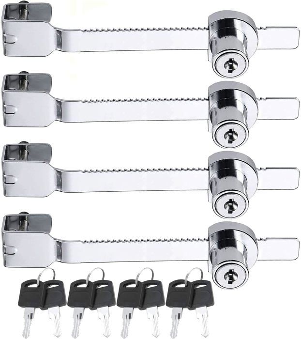 Qjaiune Lot De 2 Verrous à Came D'armoire Avec Cylindre De 2,2 Cm, Serrure Décalée Et Crochet à Came, Serrure De Rechange Pour Boîte à Outils, Verrous De Rechange Pour Porte De