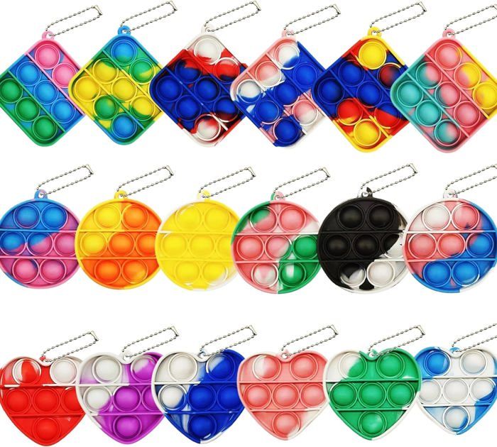 ORLINE / Fidget Toy - Pop It - Sleutelhanger - Vliender - Mini Pop It   Tegen Stress 689818308906