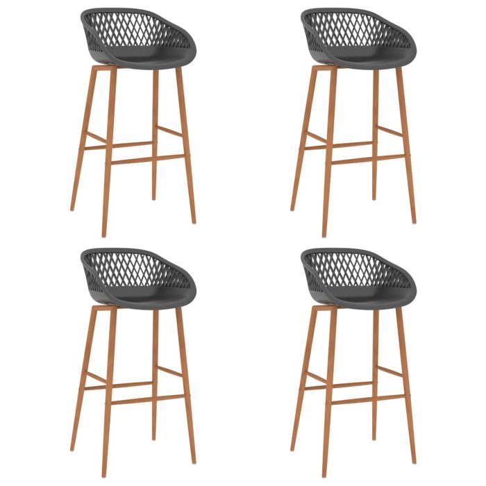 SALE 2025Chaises de bar - lot de 4 - Tabourets de Cuisine - gris - 48x475x955 cm255 Kg 7778