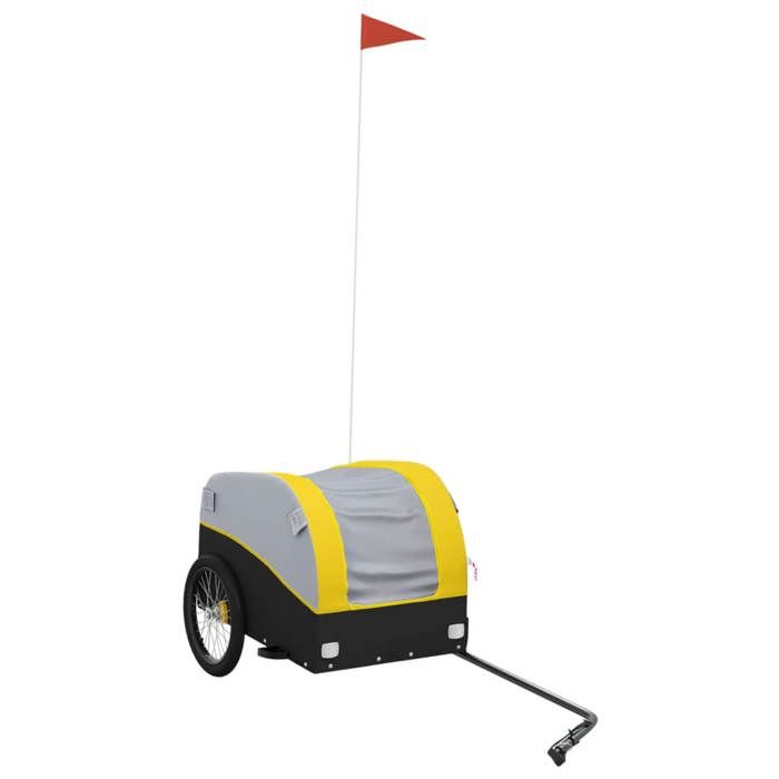 Meilleures Remorque de vélo-Remorque de marchandises-noir et jaune 30 kg fer SSDC5423645