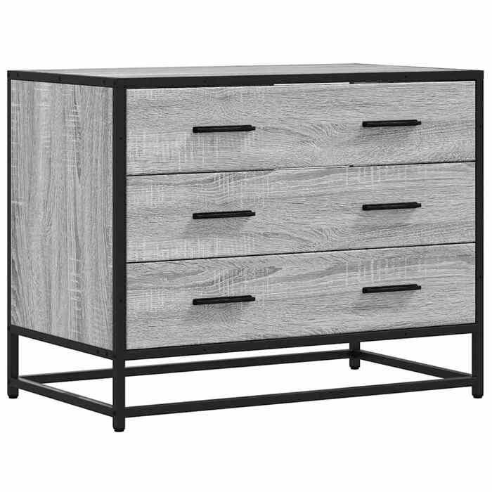 Buffet-Meuble de rangement-Commode sonoma gris 70x41x56cm - Bois dingénierie NEUF - BM 8377161