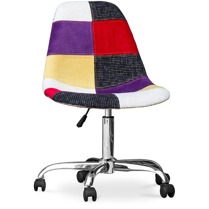 Chaise de bureau Brielle - Patchwork Tessa Multicolore