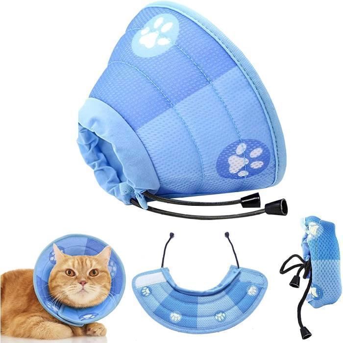 Comparer les prix de Colerette Chat Anti Lechage Ajustable Collerette Chat Anti Grattage Taille L pour Chien Chat AprèS Chirurgie Blessure mult BANDANA