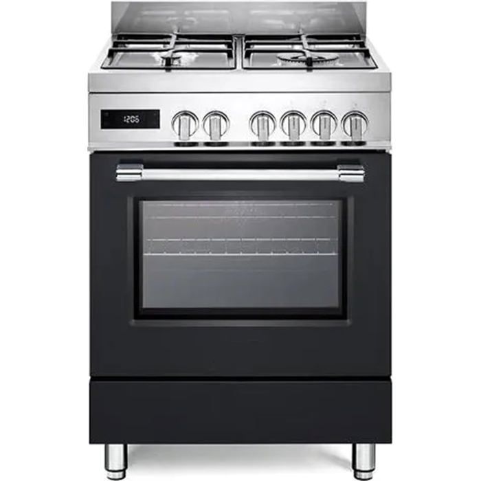 PRO66MALPZ Cuisiniere a gaz avec four electrique 60 x 60 cm Inox et Classe energetique A