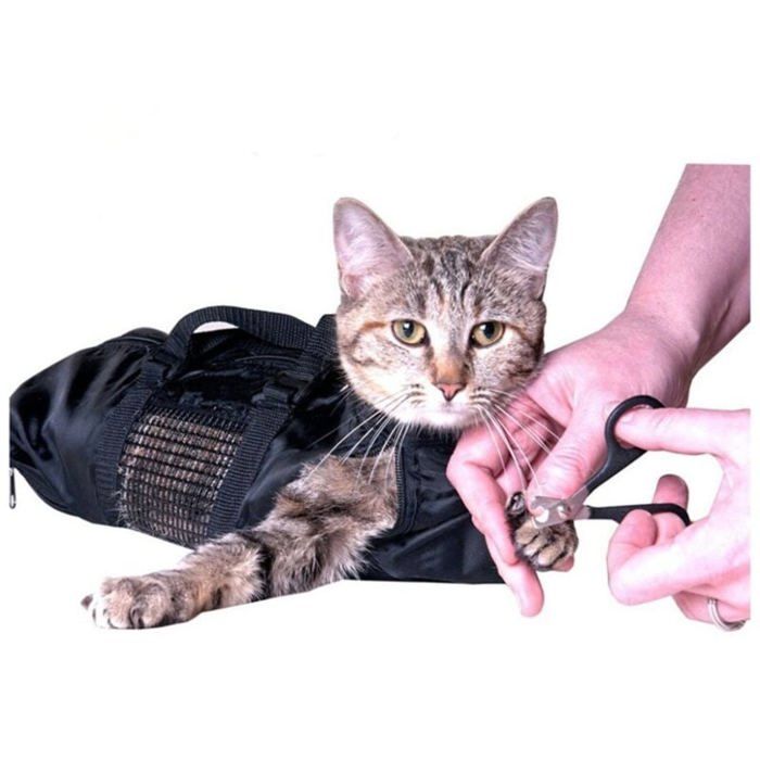 Comparer les prix de Sac de retenue pour le bain et les toilettes du chat (pour couper les griffes et les ongles)