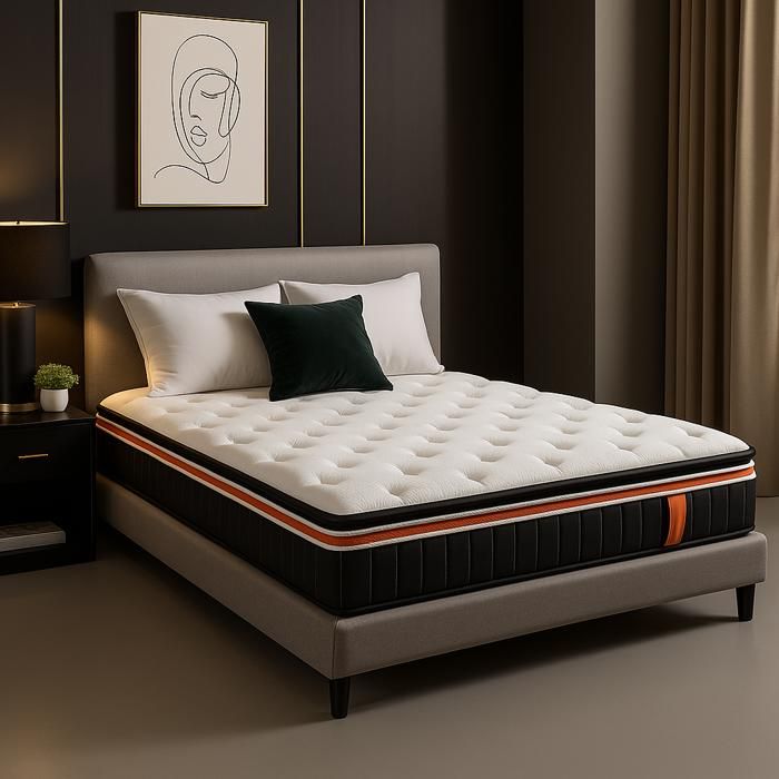 Matelas 140x190 Cm - Matelas Epais - Double Surmatelas - Accueil Mémoire De Forme