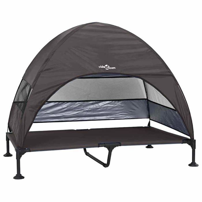 Lit surélevé pour chien - vidaXL - Marron - 127x81x108 cm - Tissu et acier - Portable - Léger - Résistant aux rayures Lit surélevé pour chien - vidaXL - Marron - 127x81x108 cm - Tissu et acier - Portable - Léger - Résistant aux rayures