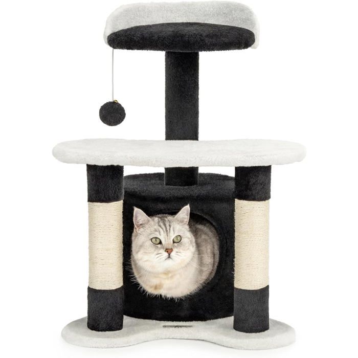 Niche Couverte Pour Chat En Forme De Dôme - Maison Douce Avec Ouverture - Taille S/M/L - Coussin Lavable