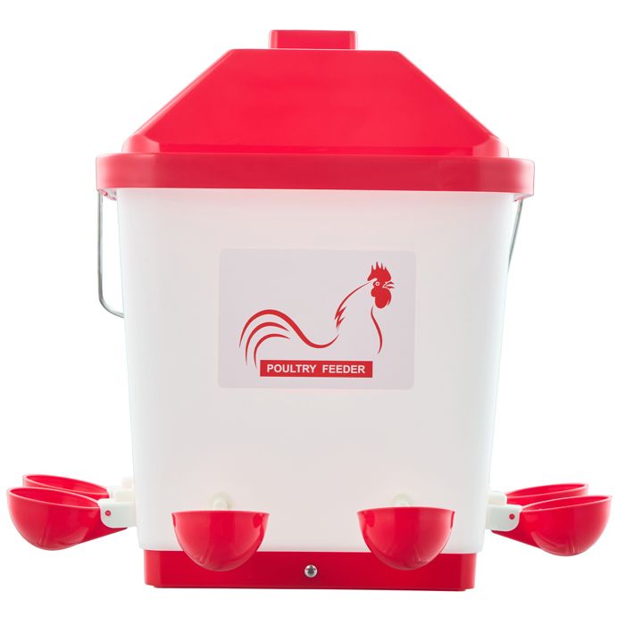 Abreuvoir automatique pour poules - DUOKU - 5GAL D - 19 L - 6 coupelles - Couvercle étanche anti-gaspillage