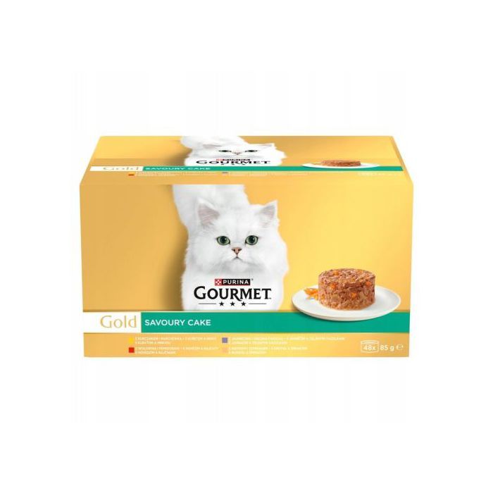 PURINA GOURMET GOLD Préparation pour gâteau salé aux saveurs variées 48 x 85 g
