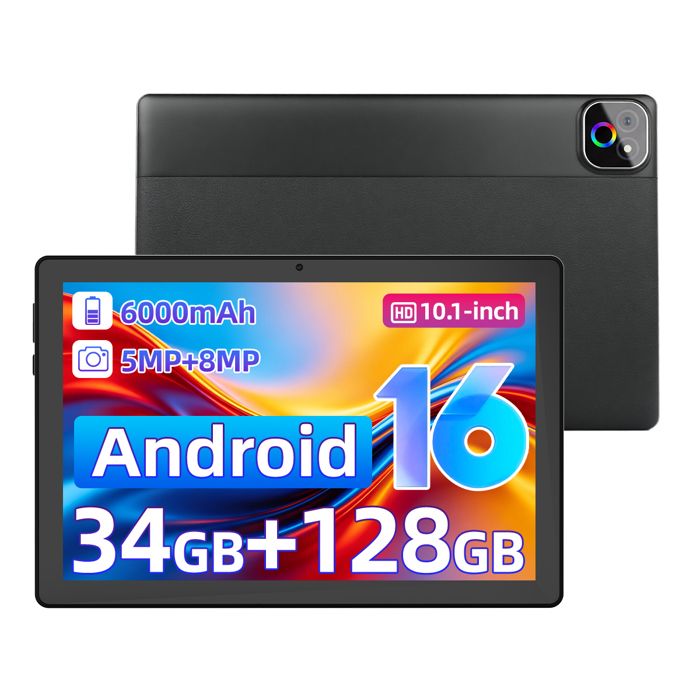 Tablette tactile - KOTSREN - 101 Android 16 - 34 Go RAM (6+28) - 128 Go extensible 1To - Octa-core 6000 mAh