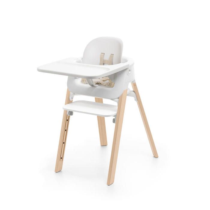 STOKKE - Chaise haute Steps White/Natural STOKKE - Chaise haute Steps White/Natural
