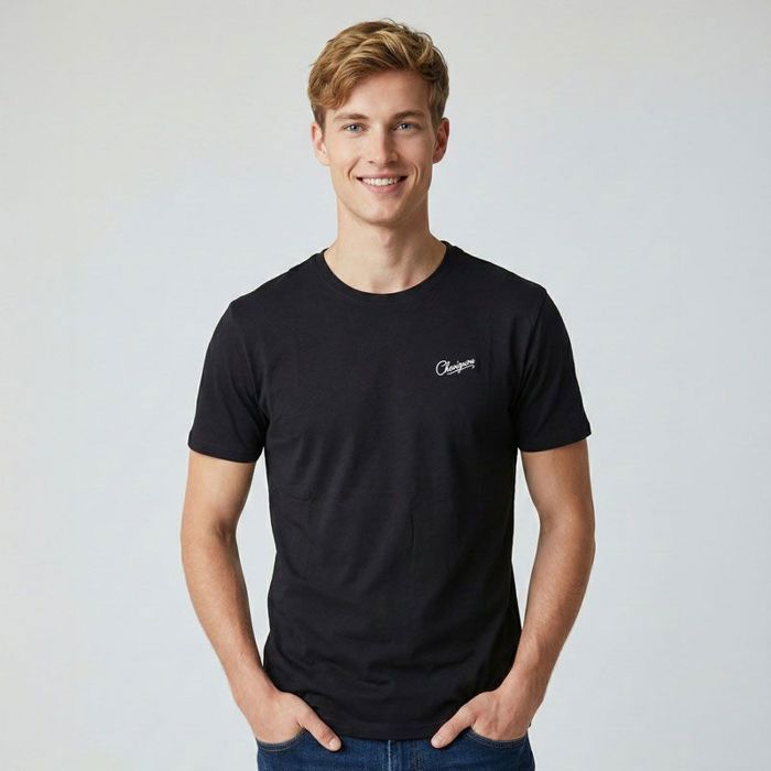 Tee shirt col rond jolano logo brodé Homme CHEVIGNON NOIR - Cdiscount ...