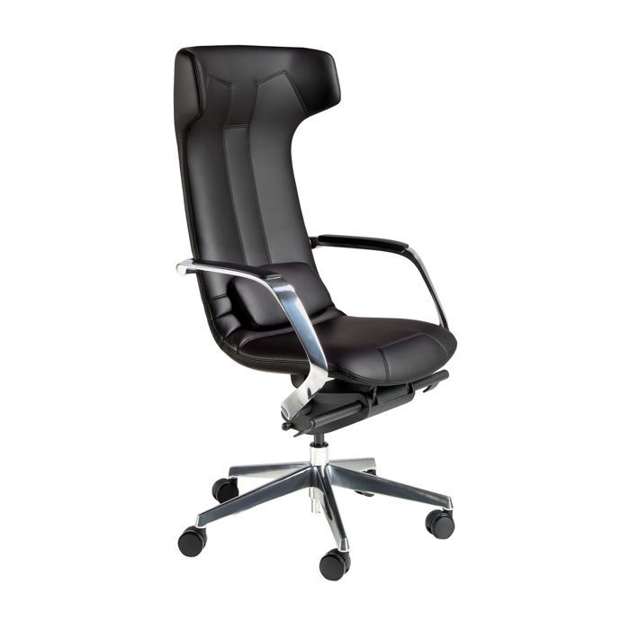 Fauteuil de bureau pivotant en similicuir noir 42175- ANGEL CERDÁ Fauteuil de bureau pivotant en similicuir noir 42175- ANGEL CERDÁ