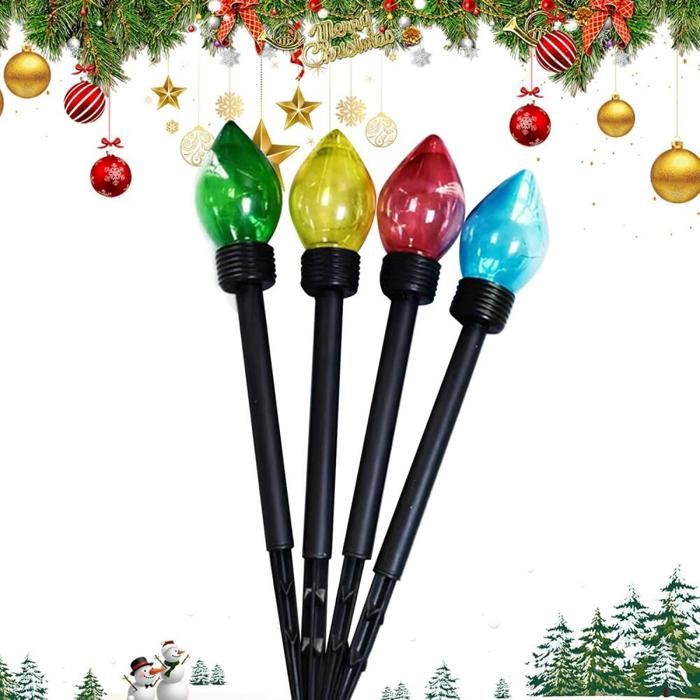 Guirlande lumineuse solaire dextérieur guirlande lumineuse de Noël pour allée extérieure lot de 4 lampes solaires Guirlande lumineuse solaire dextérieur guirlande lumineuse de Noël pour allée extérieure lot de 4 lampes solaires