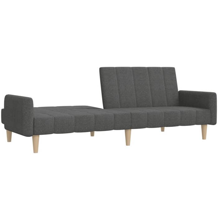 Gris SOFA Convertible - Moderne - Canapé-lit - à 2 places - 2 personnes - gris foncé tissu C688
