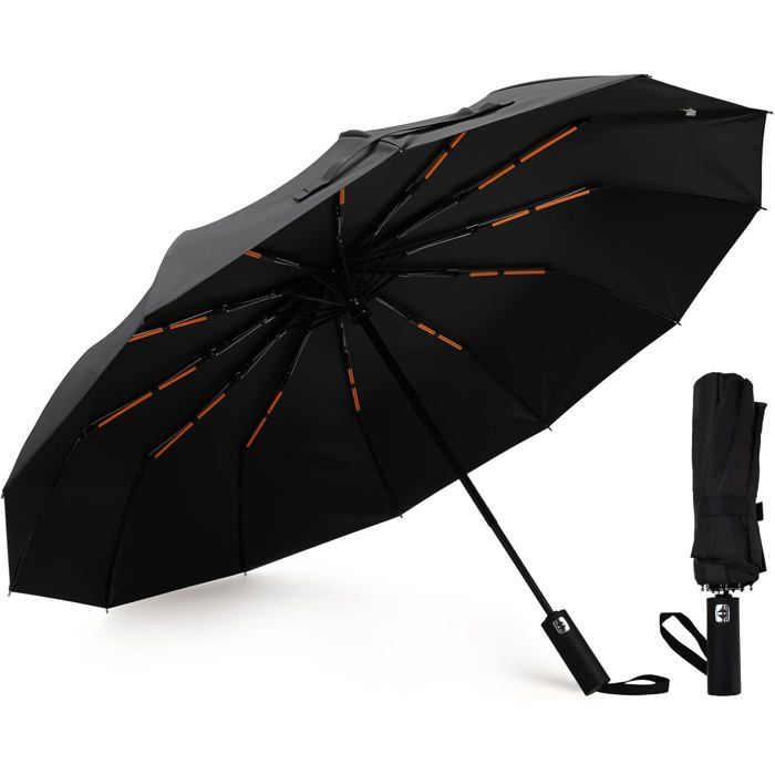 Parapluie automatique compact anti-UV  - Ouverture automatique - Résistant au vent - Protection anti-UV 99 %