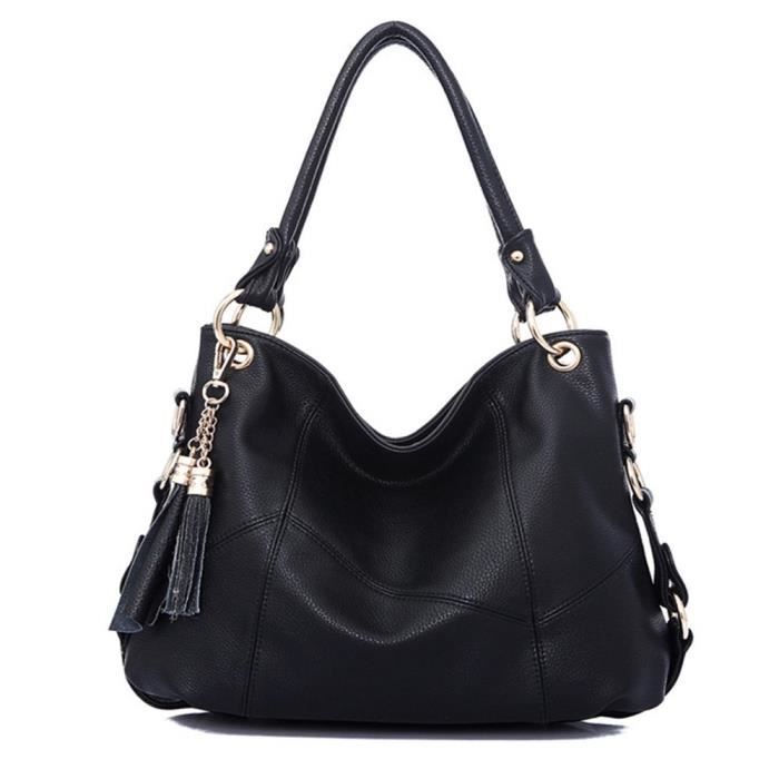 2pcs Femmes Sac à Bandoulière En Cuir Top-poignée Sacs à Main Fourre