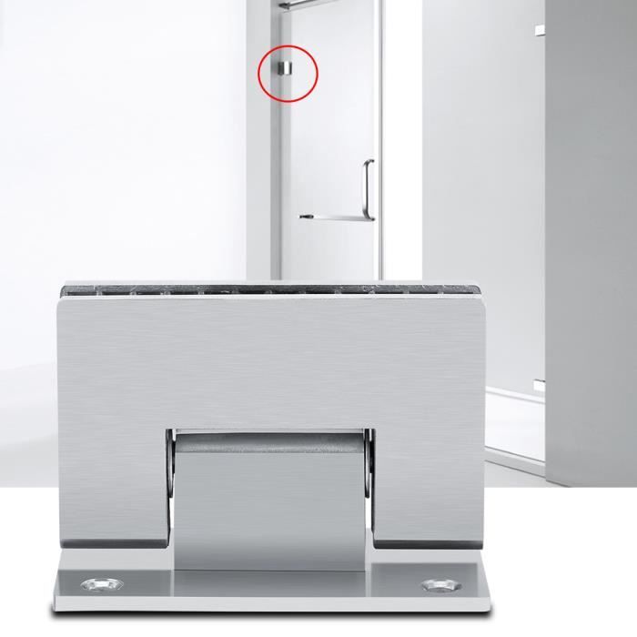 Lot de 4 charni/ères de porte en verre de 6 /à 8 mm /à 90 /° Pour porte en bois et verre 6 mm 8 mm