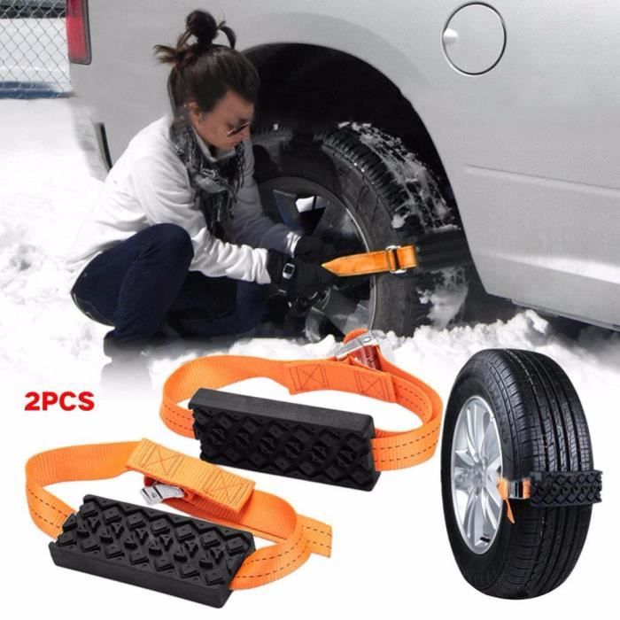 2 pcs pneu de voiture anti-dérapant bloc de véhicule chaîne de neige  d'urgence antidérapant - Cdiscount Electroménager