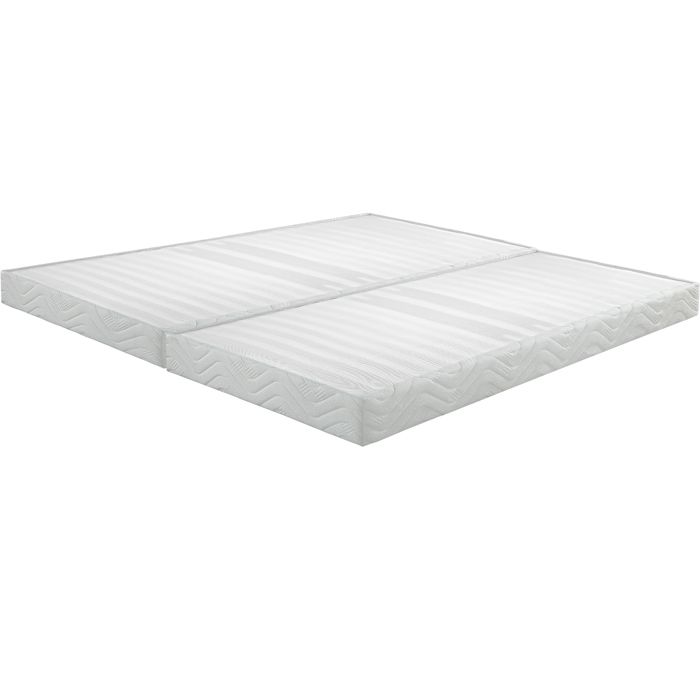 Sommier tapissier 70+70x190 Omega blanc 18 lattes
