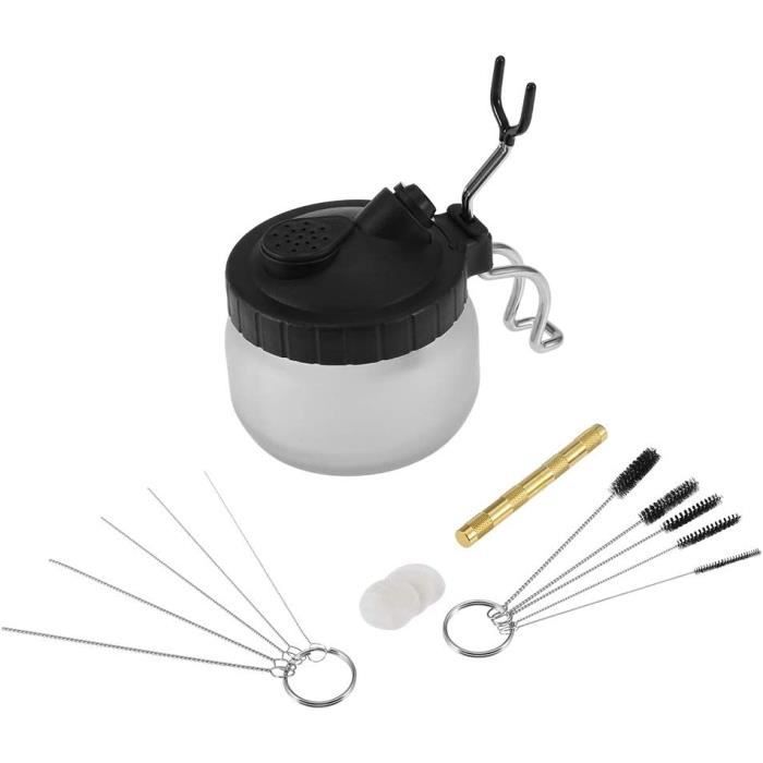 Pot De Nettoyage Aérographe SAGUD Avec Support - Station Complète Pour Aérographe