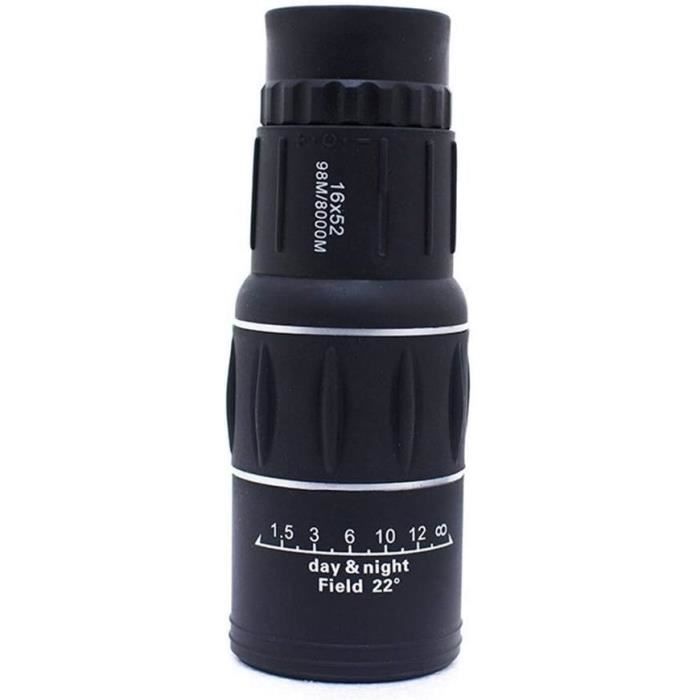Monoculaire Bushnell 16x52 étanche - Vision Jusqu'à 8000m - Noir