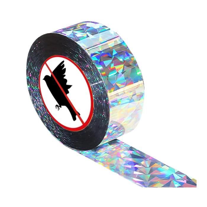 Bande répulsive - Ruban holographique - Réfléchissant - Résistant aux intempéries - Dissuade sans blesser